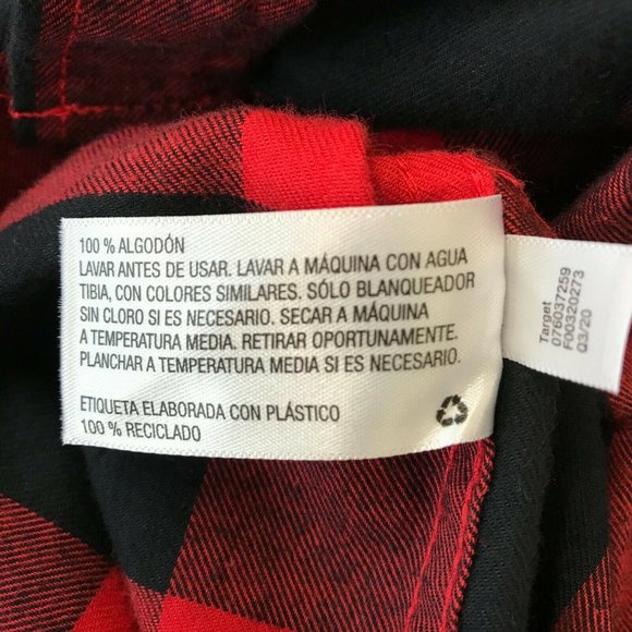 Cat & Jack Boys Checkered Flannel Casual Red Button Up Shirt  - Choose Size - Picture 10 of 11